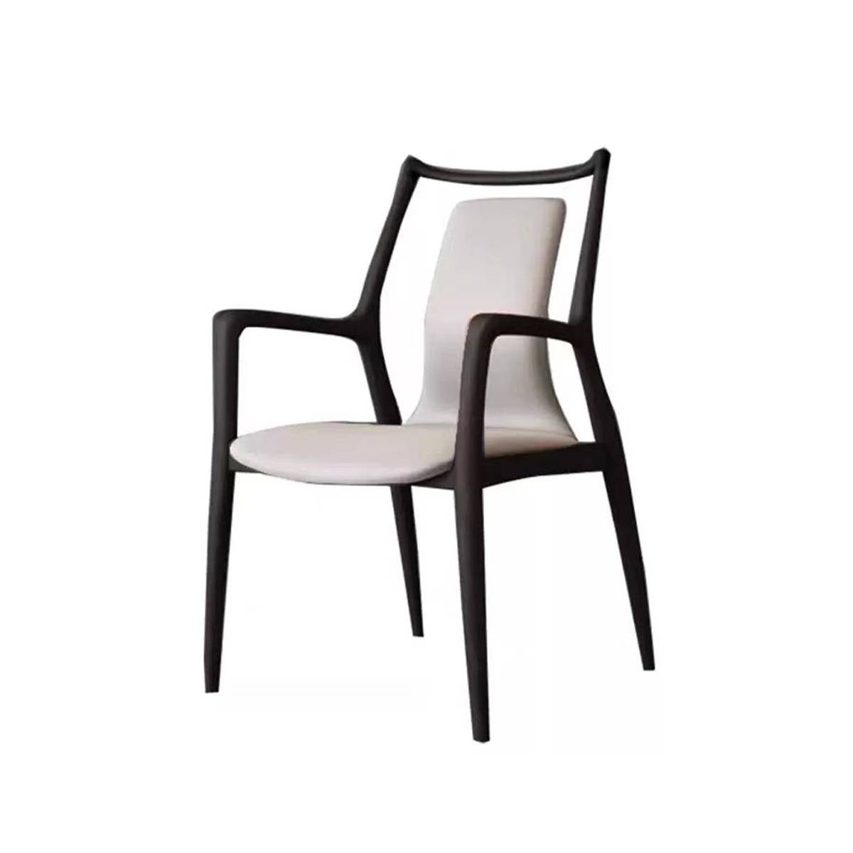 Dining Chair with Armrests and Solid Wood Legs (Z67-A3890)