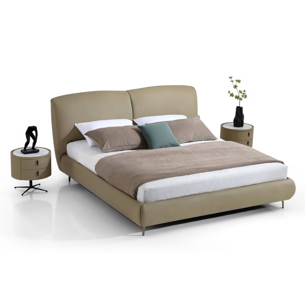 Genuine Leather Soft Bed (B17-2352)
