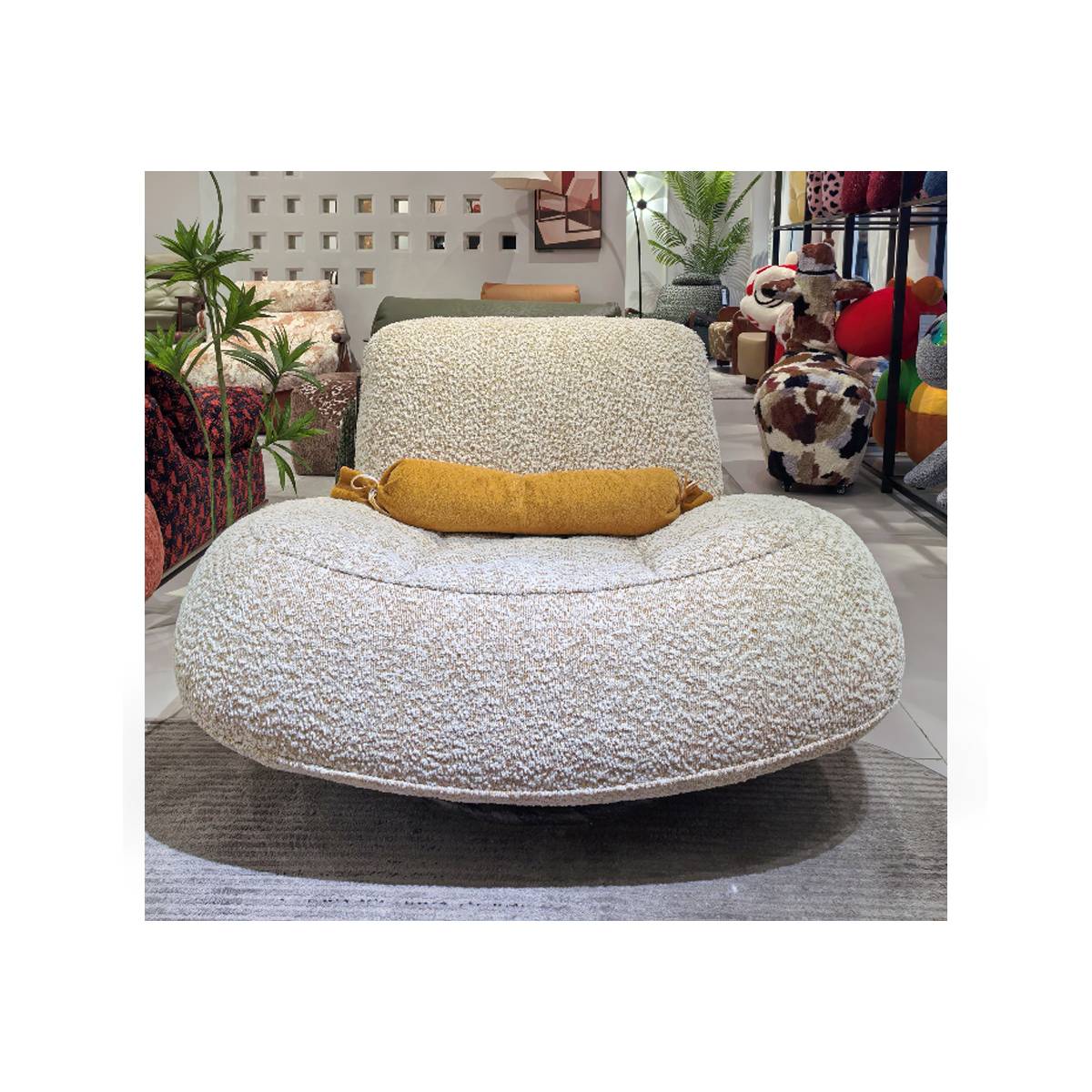 Fabric Lounge Chair with Rocking and Swivel (Z42-HD-86646)