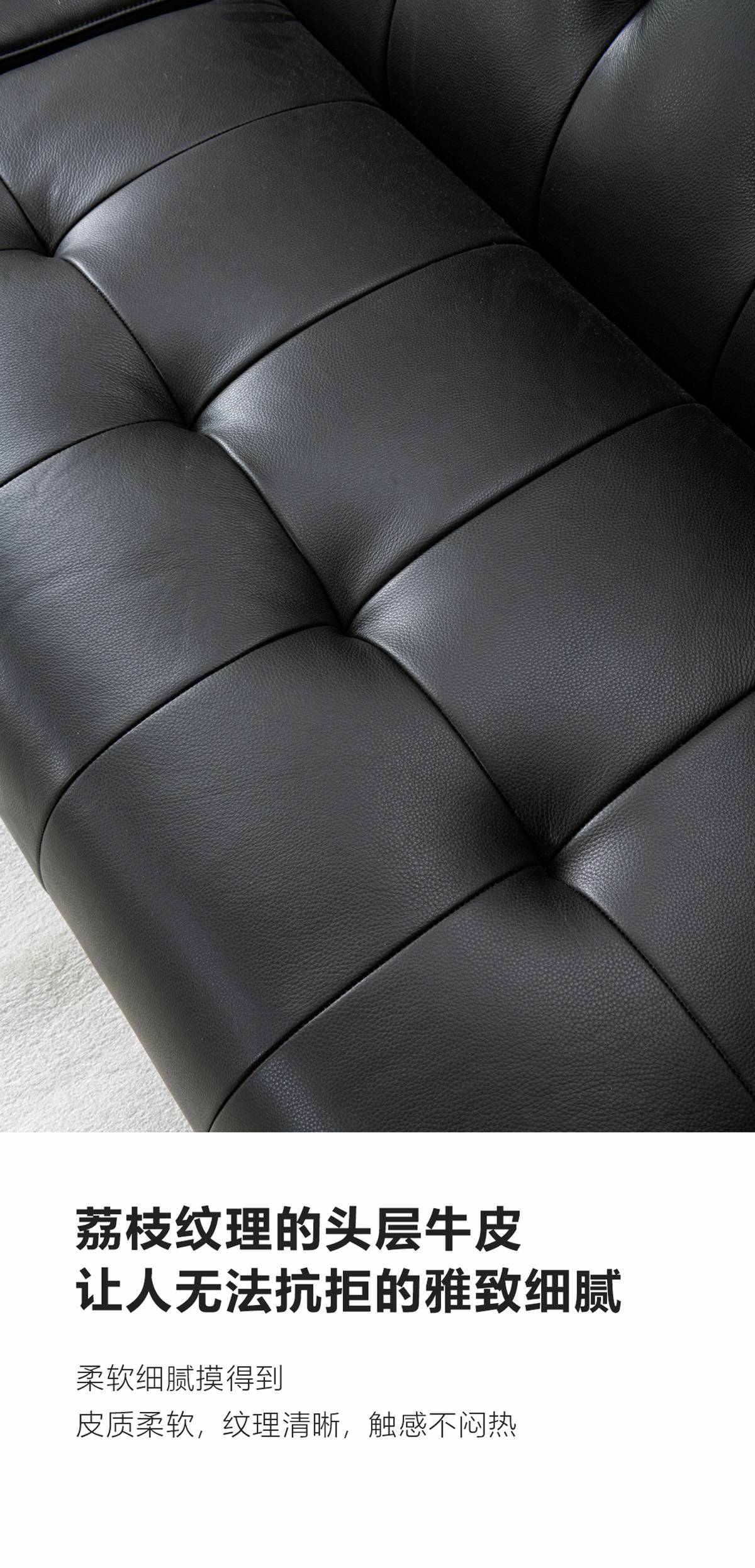 Close-up of black leather texture