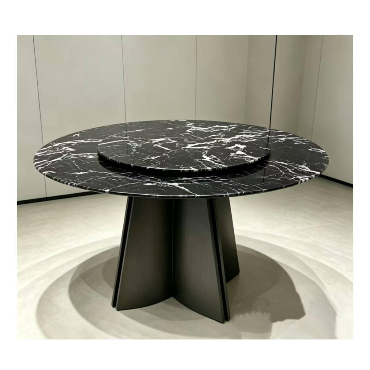 Black Rose Luxury Crystal Stone Round Dining Table (Z88-9978WY)