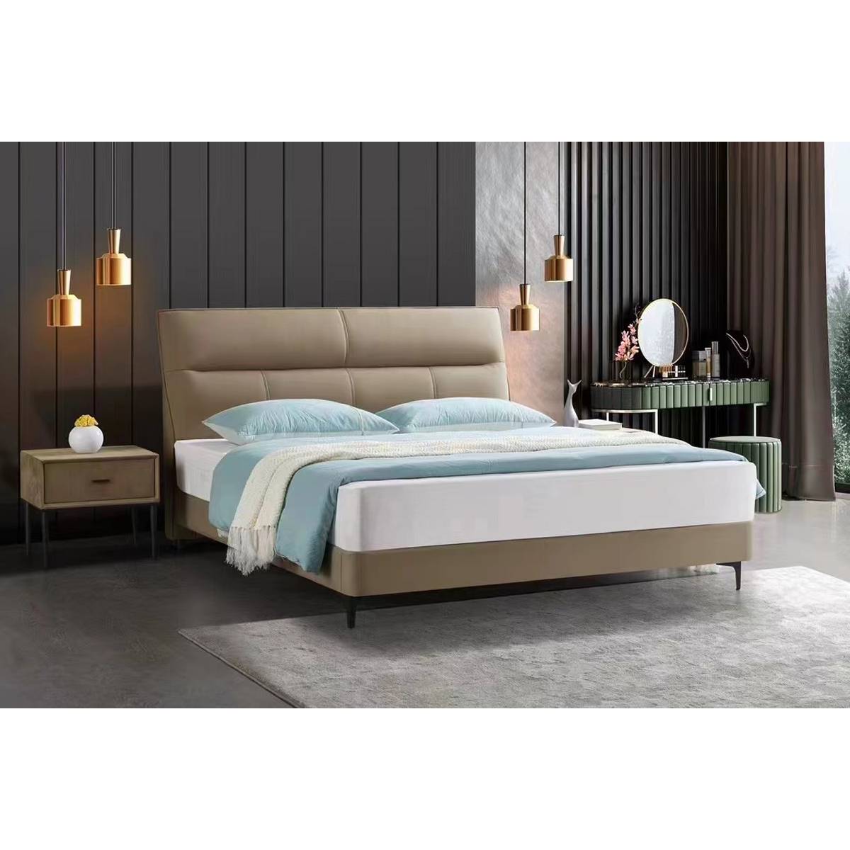 Top-Grain Leather Soft Bed (A19-903)