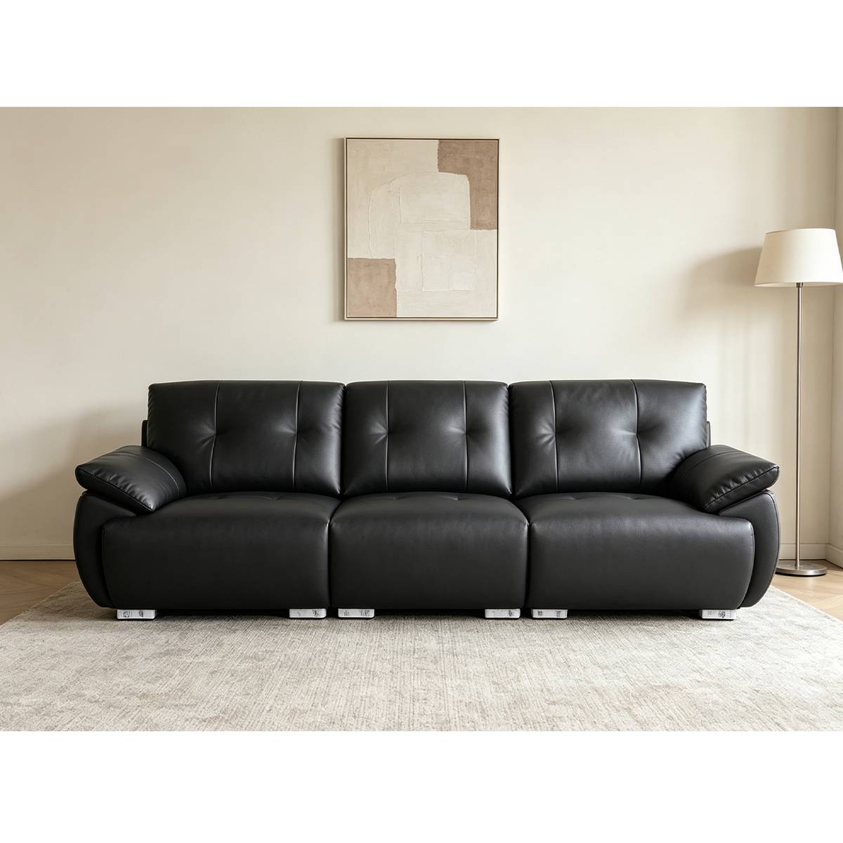 Eco-leather Straight Sofa (Z41-91022)