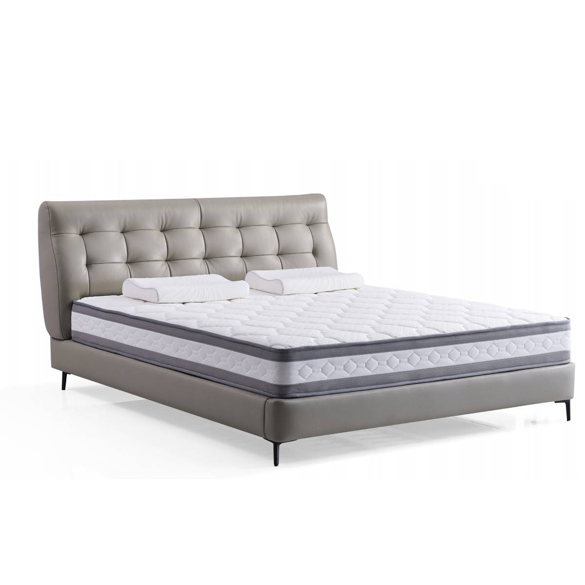 Xibao Top-Grain Leather Upholstered Storage Bed (B25-M-026)