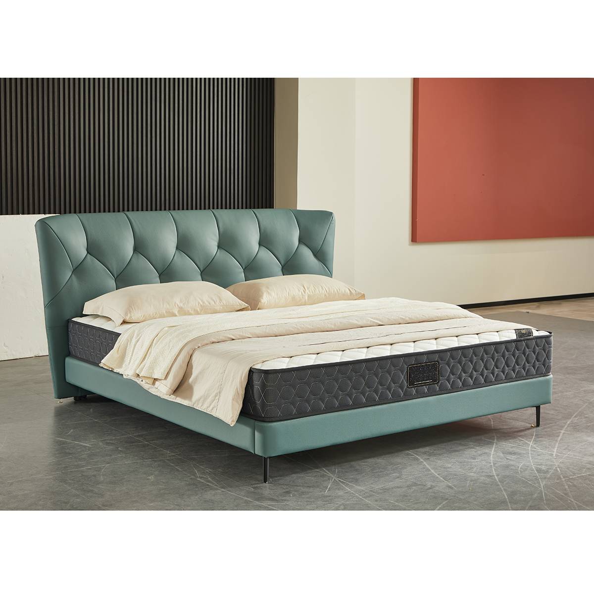 Top-Grain Leather 1.8m Soft Bed (A21-2503)