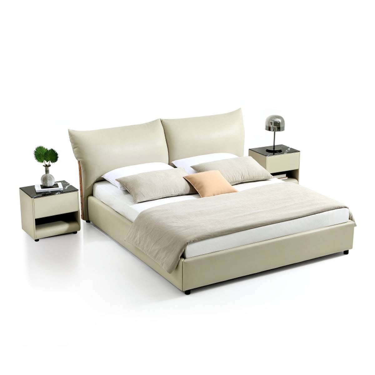 Genuine Leather Soft Bed (B17-2383)