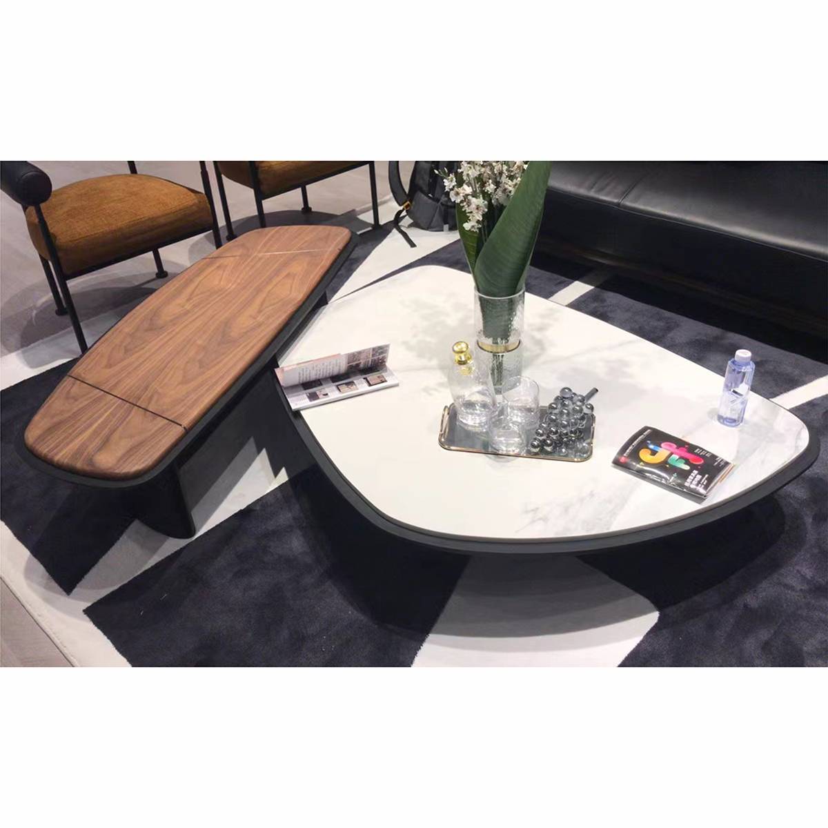 Lifestyle shot of the coffee table in a living room setting