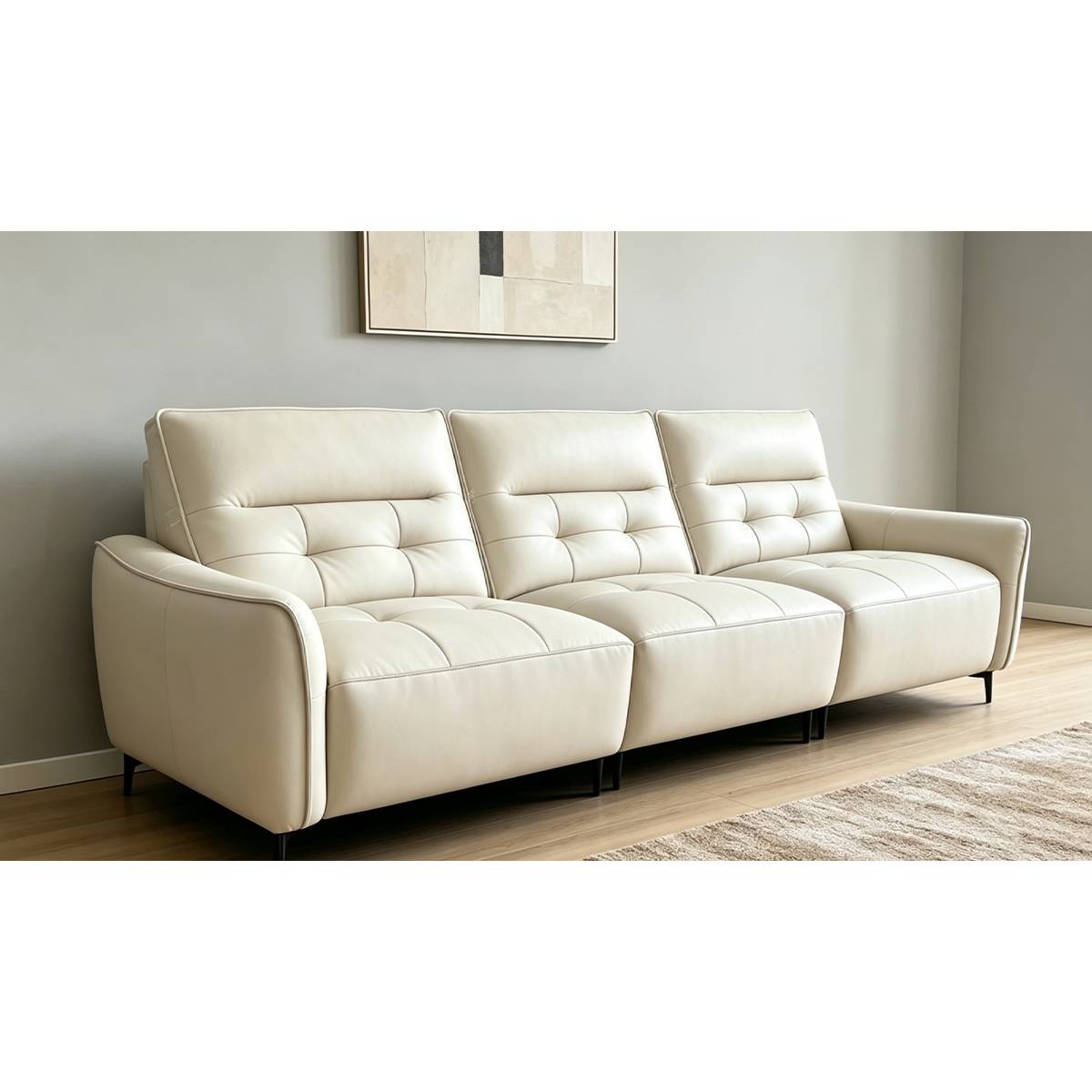 Eco-Leather Straight Sofa (Z41-91072)
