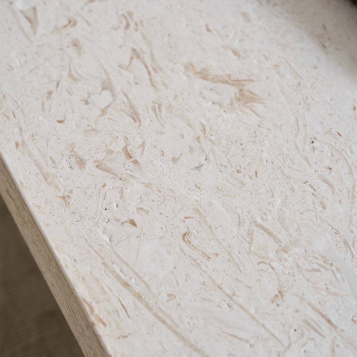 Macro shot of the Jade Rabbit Beige natural stone texture