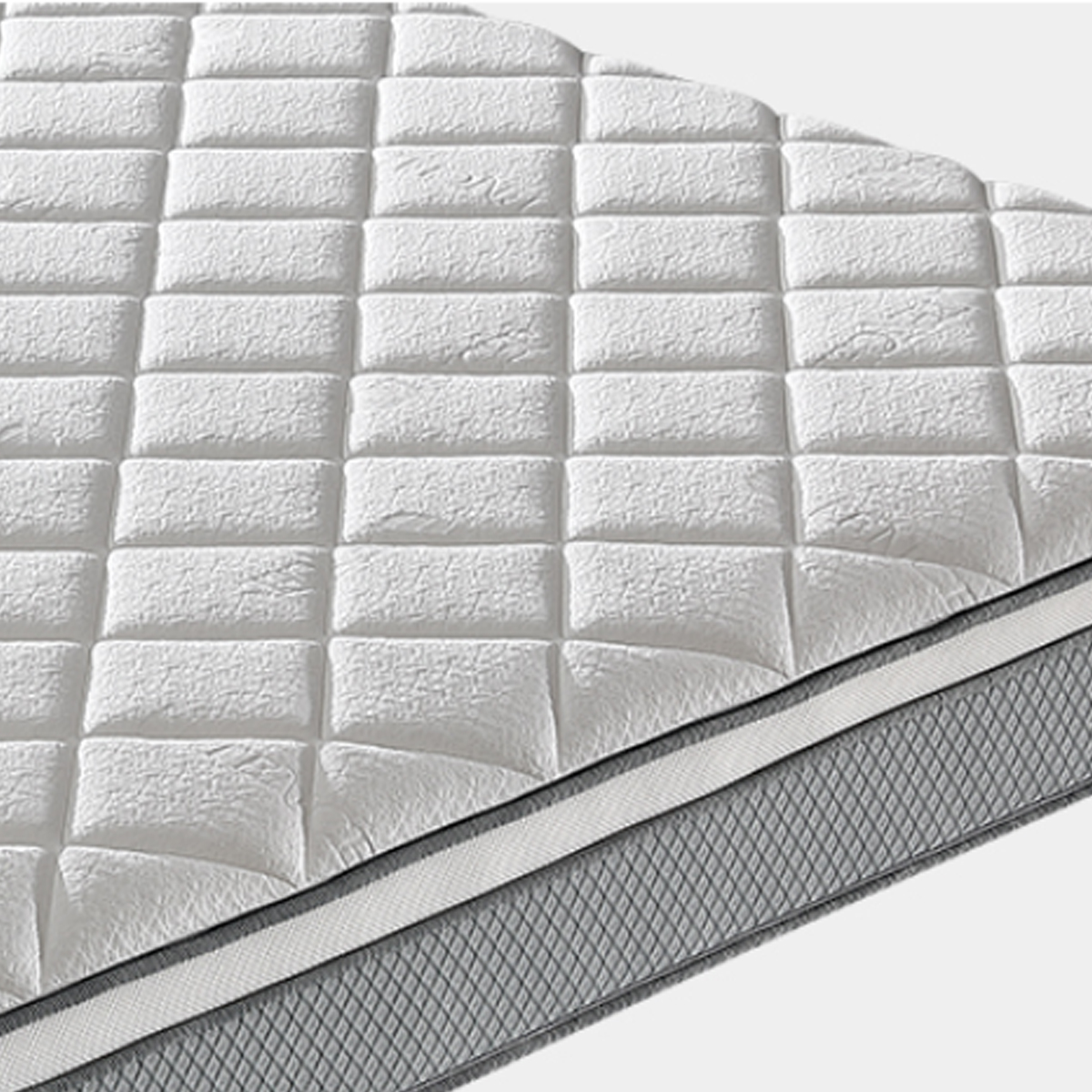 Close-up detail of the quilted ice silk fabric texture