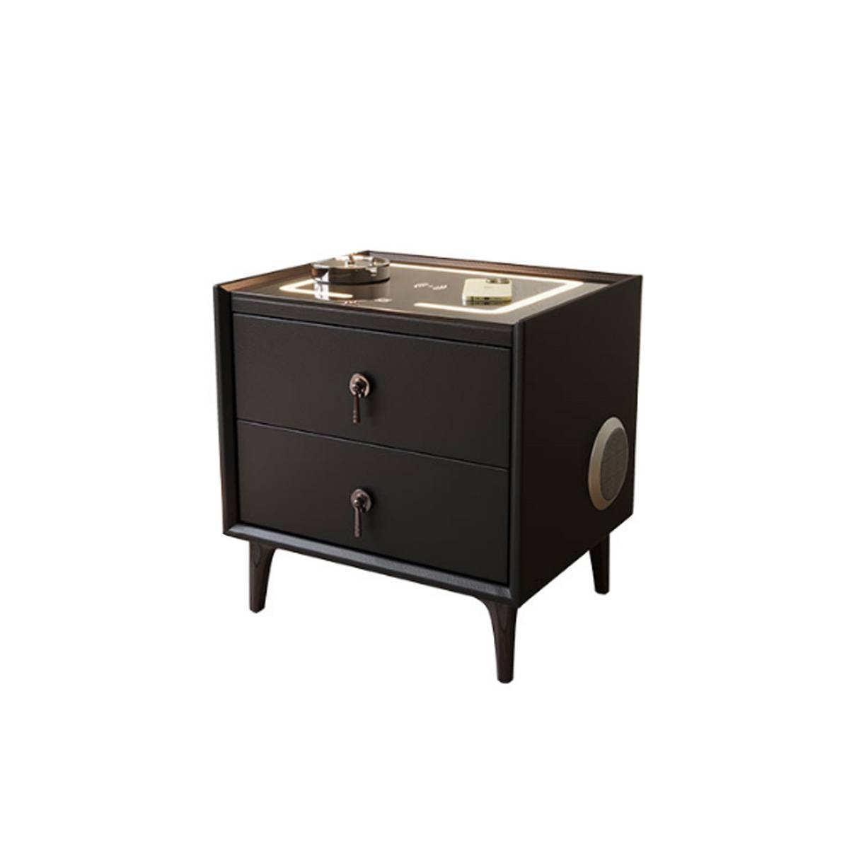 Solid Wood Smart Bedside Table (A72-203)