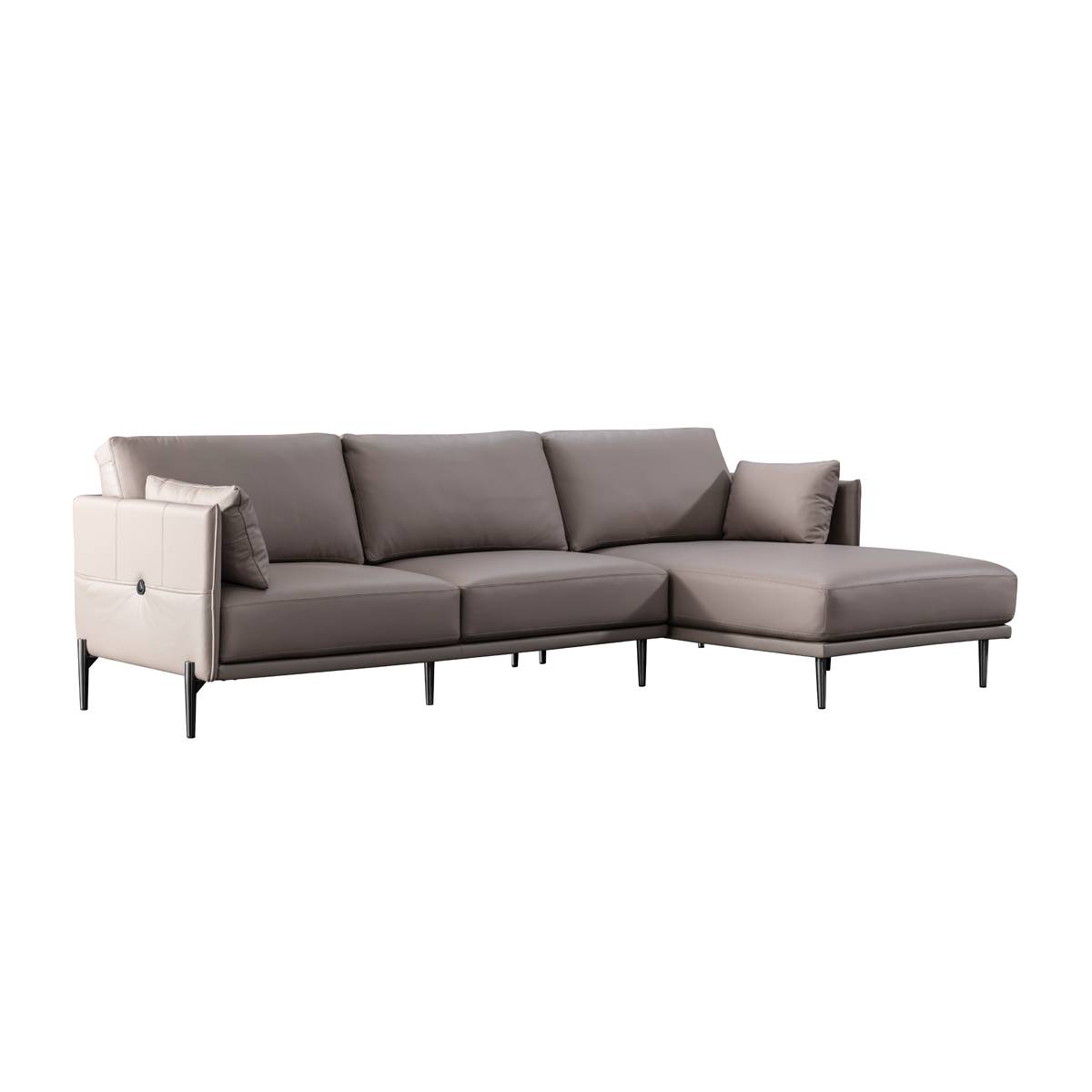 Narrow Arm Corner Sofa (B02-369)