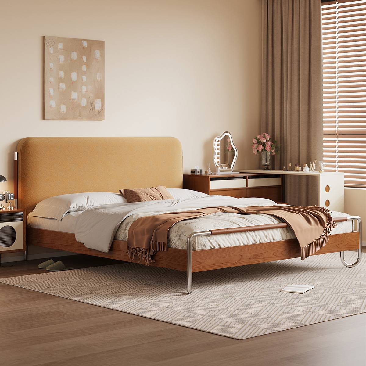 Bauhaus Upholstered Bed (B80-9903)