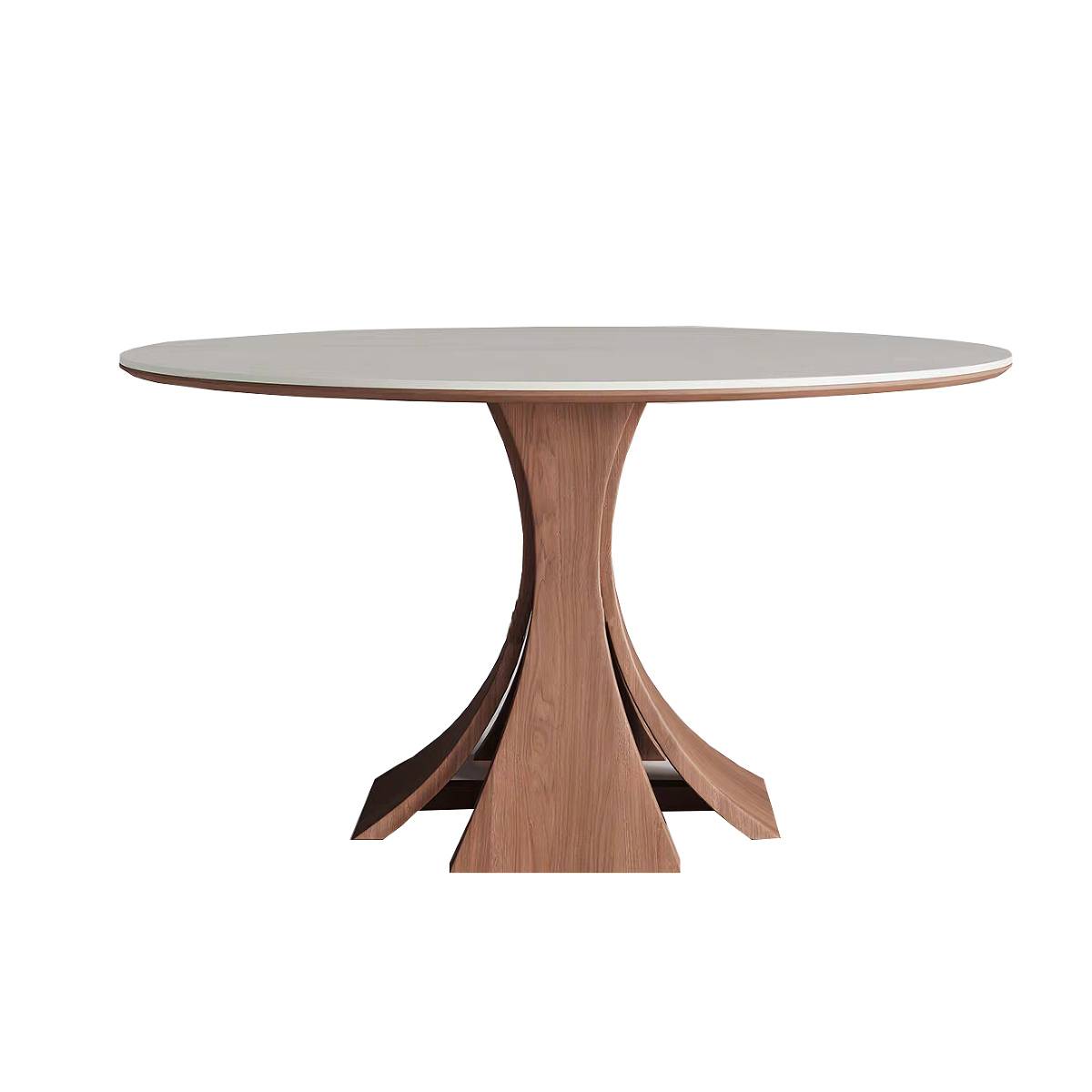 Travertine Sintered Stone Round Dining Table (Z87-T-056)