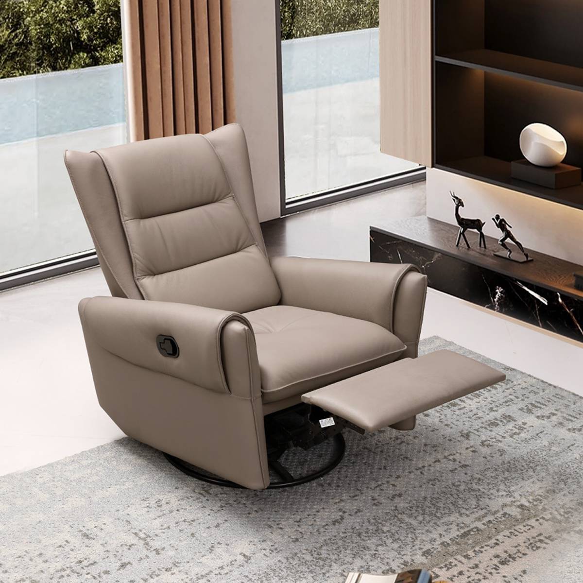 Genuine Leather Manual Recliner (Z49-G266)