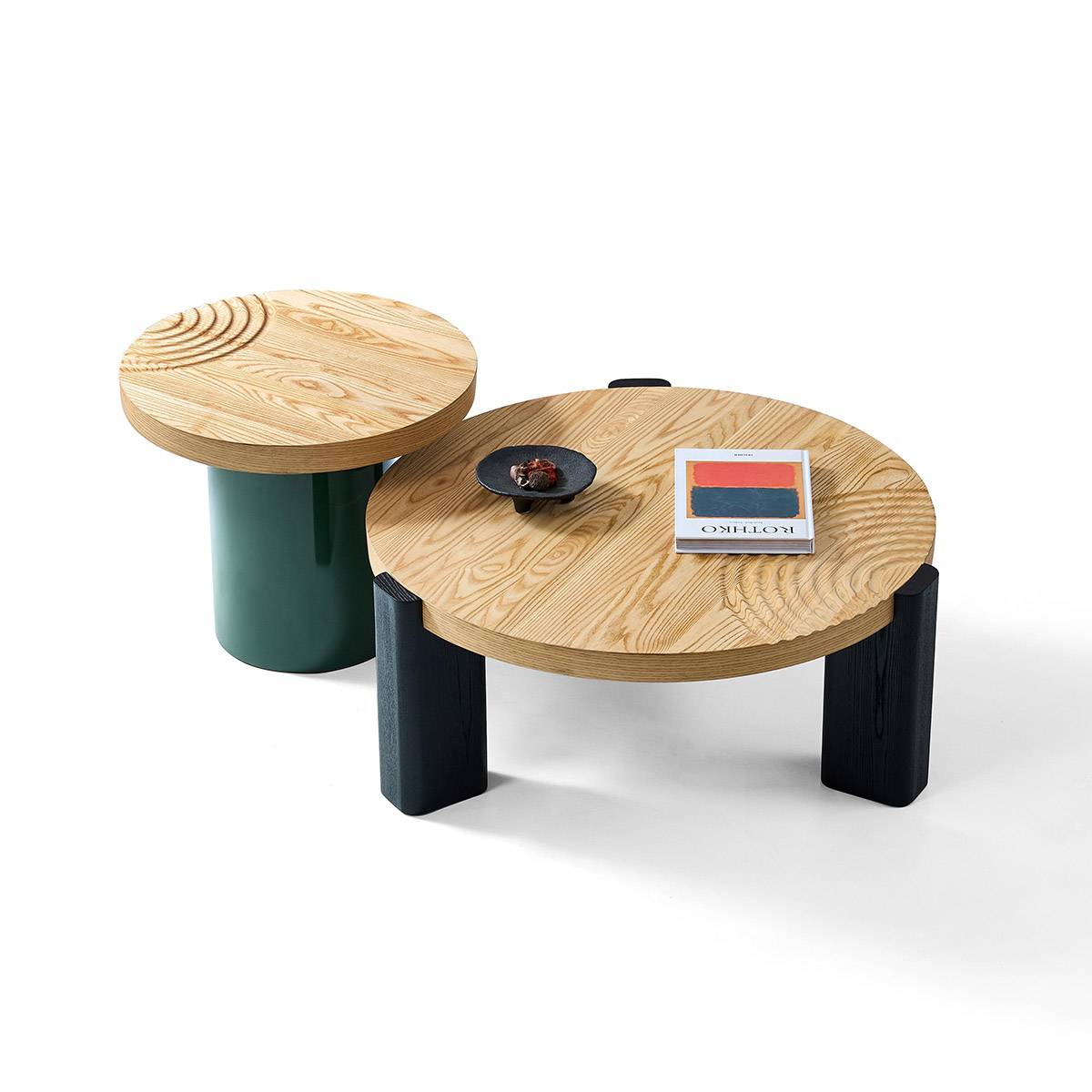 Ash Wood Top Nesting Coffee Table (Z85-MC9197)