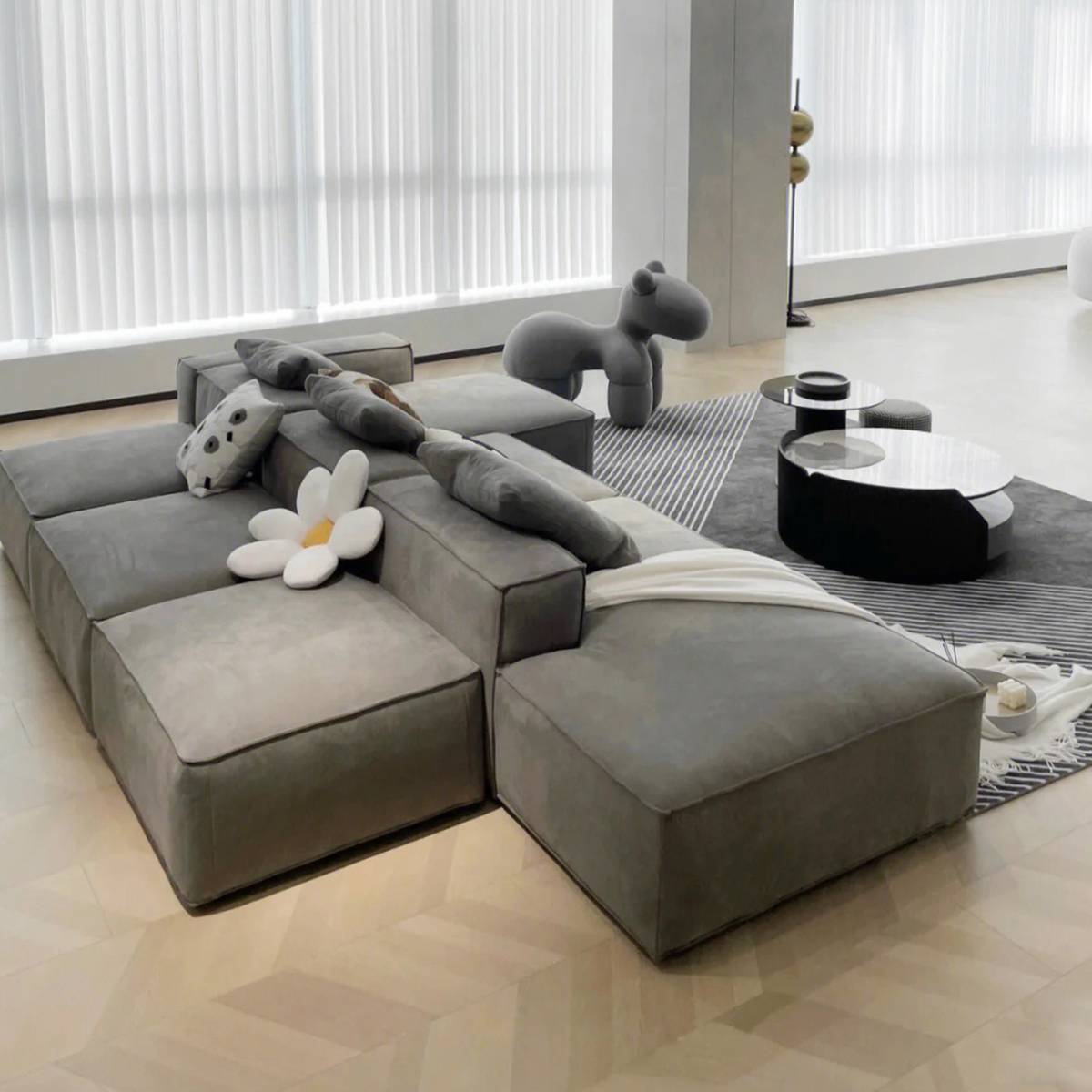 Tofu Block Modular Sofa (B02-516)