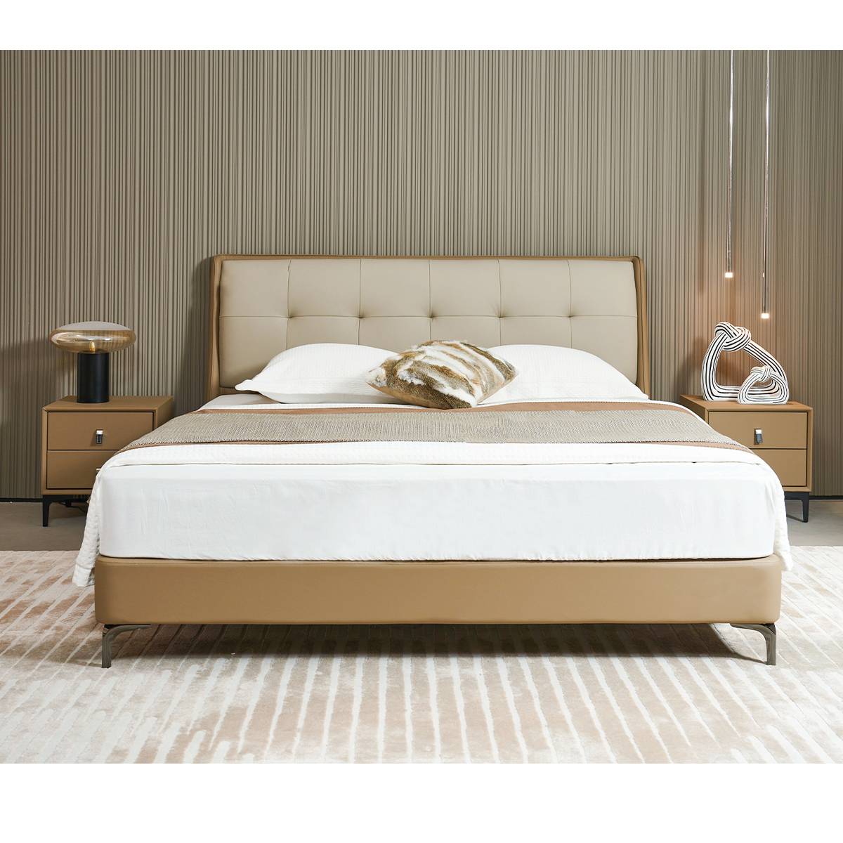 Top-Grain Leather Soft Bed 1.8M (B22-M662)