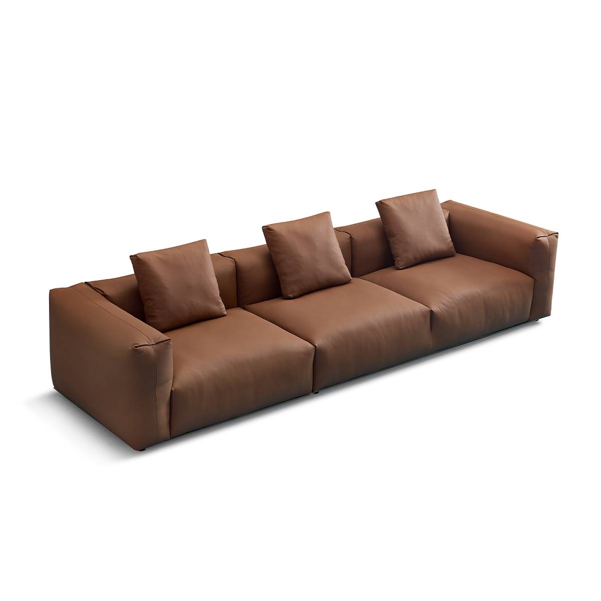 Full Grain Leather Split 4-Seater Sofa (B12-K126)