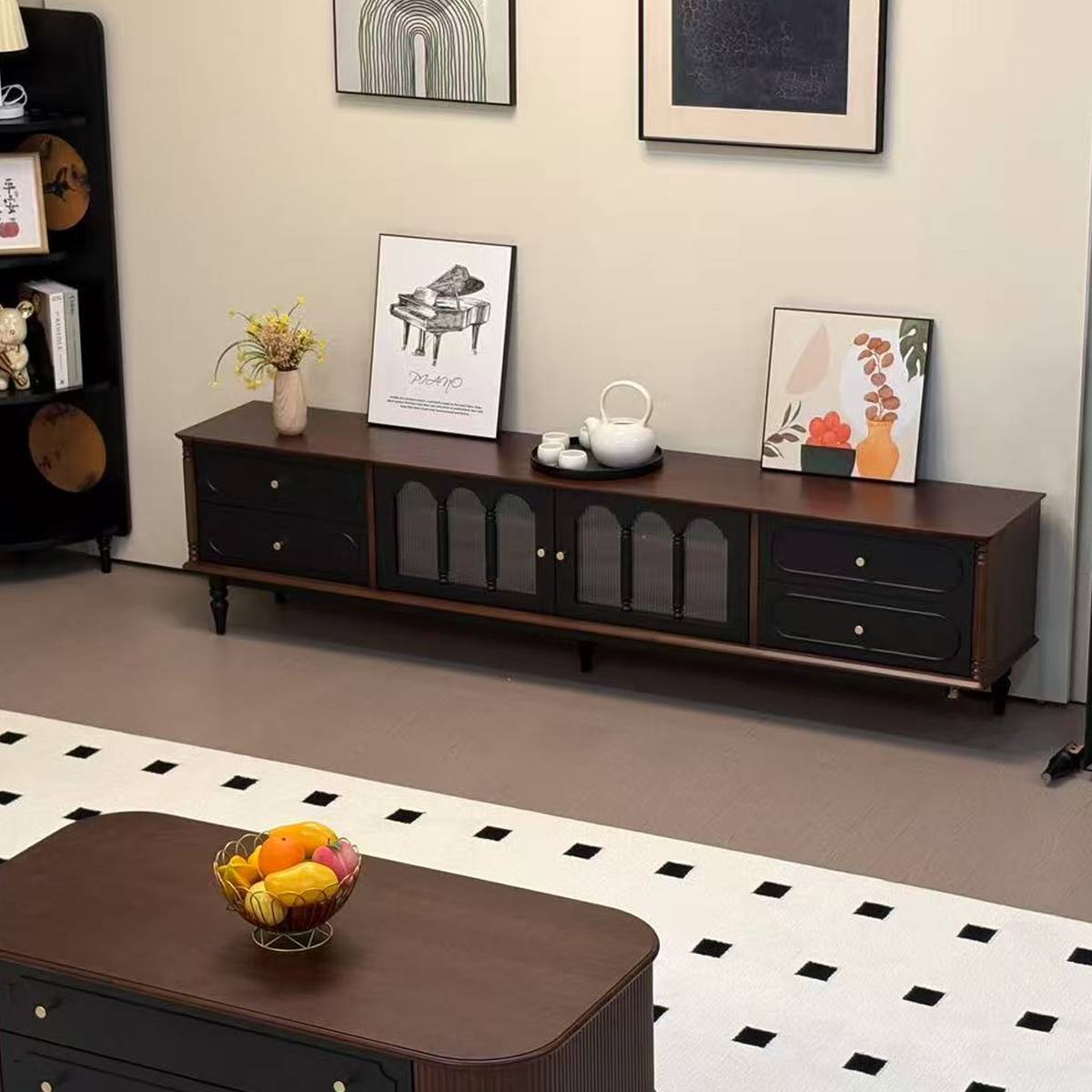 Mid-Century Modern Ash Solid Wood TV Cabinet (A68-161)