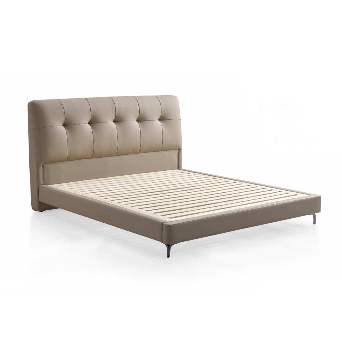Xiao Defu Genuine Leather Upholstered Bed with High Storage Box (B25-B01)