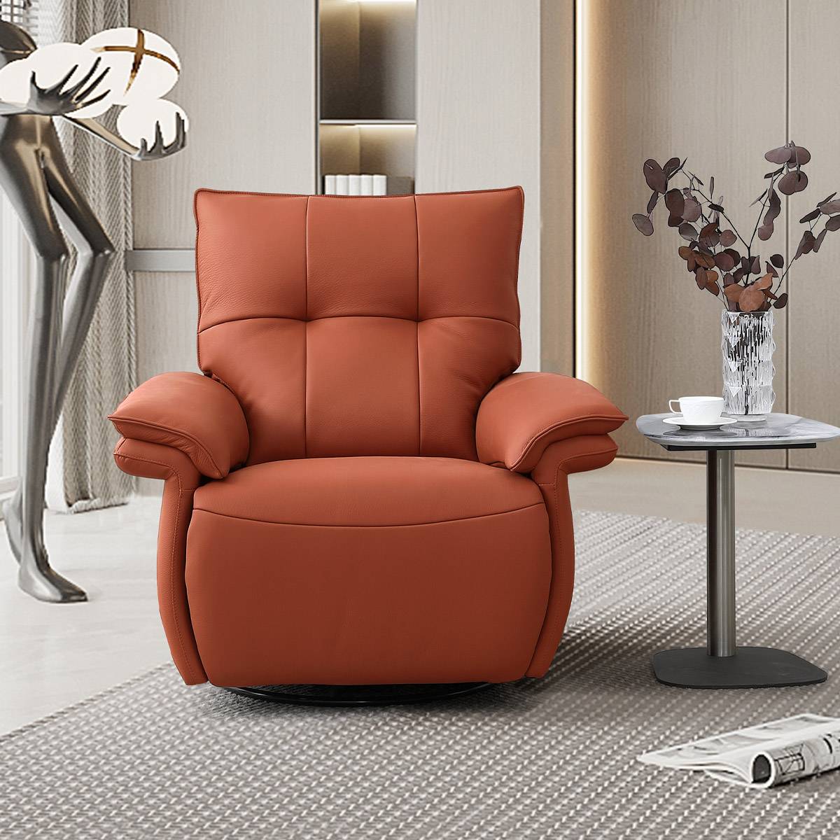 Genuine Leather Manual Recliner (Z49-G55)