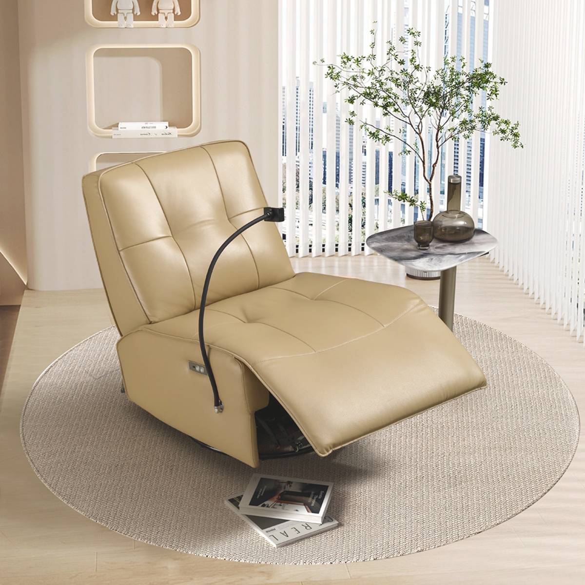 Genuine Leather Electric Recliner (with Bracket) (Z49-G22)