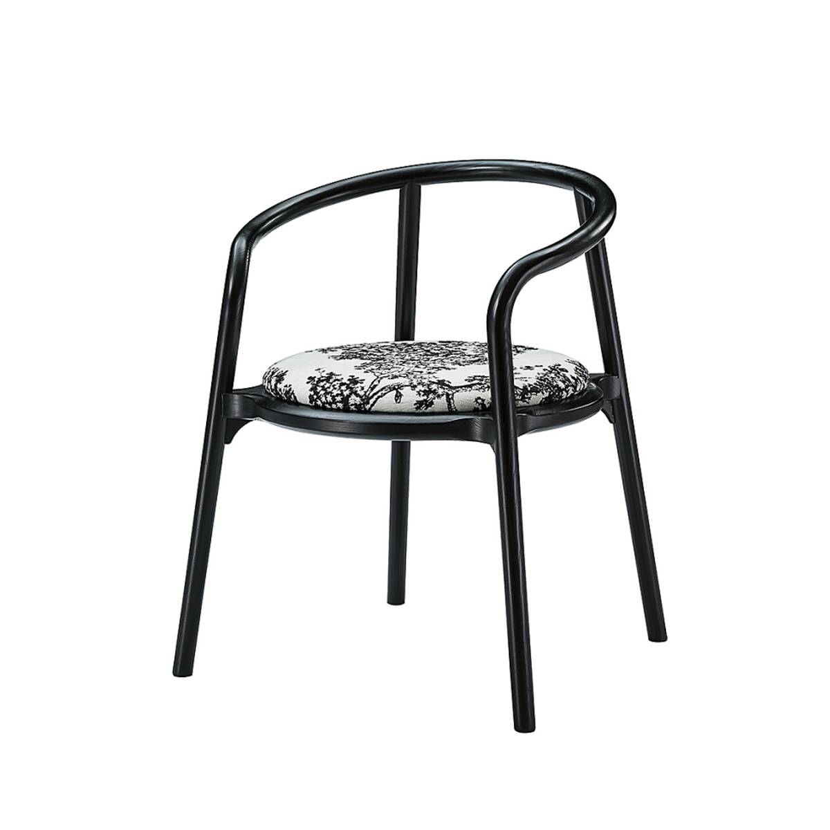 Dining Chair with Armrests and Solid Wood Legs (Z67-A3891)