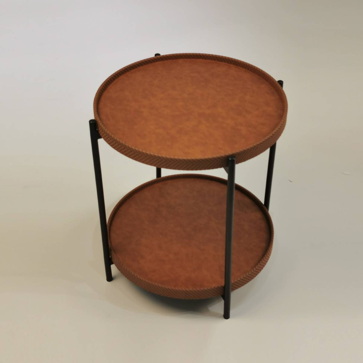 Saddle Leather Side Table (B45-1013A)