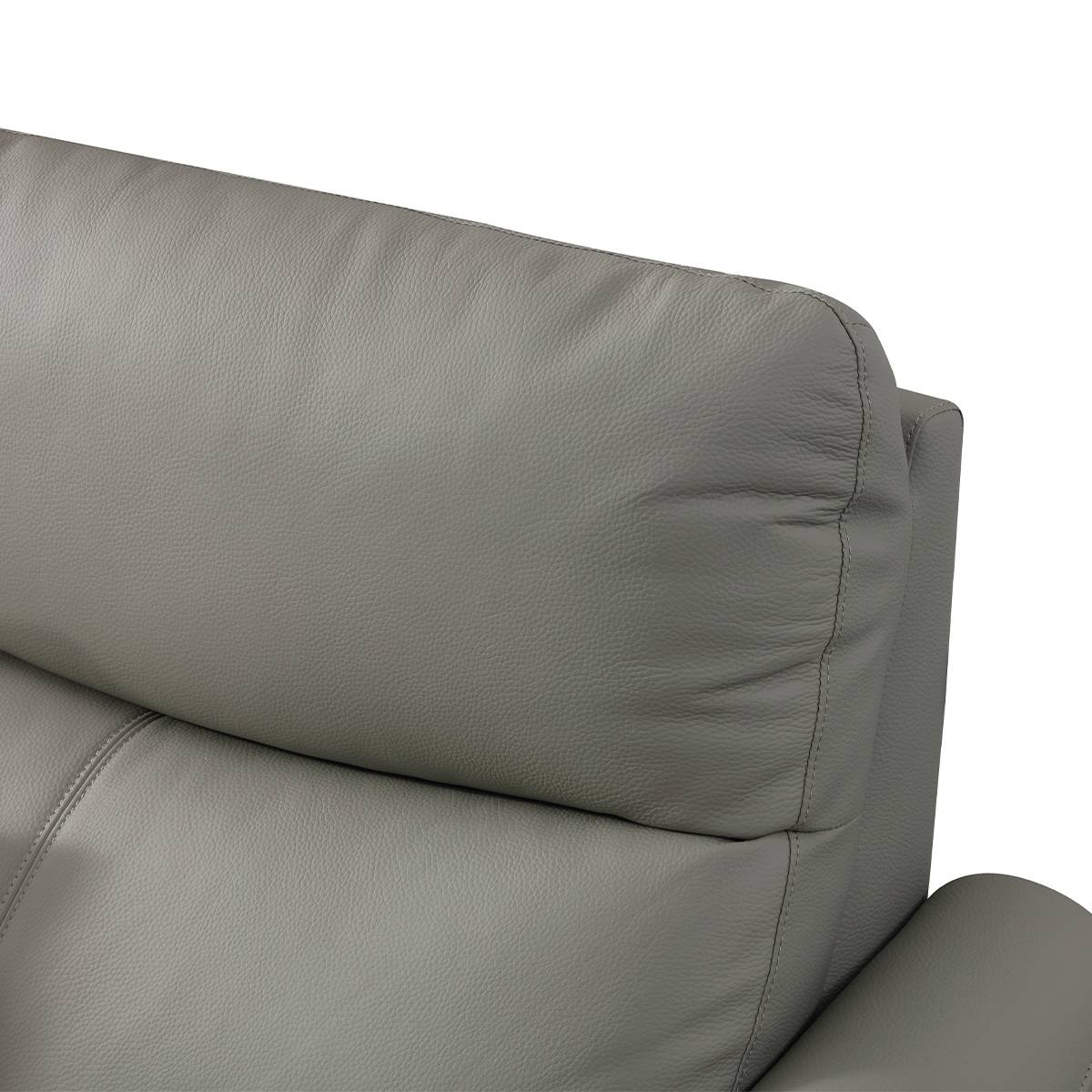 Detail shot of the sofa backrest and armrest corner