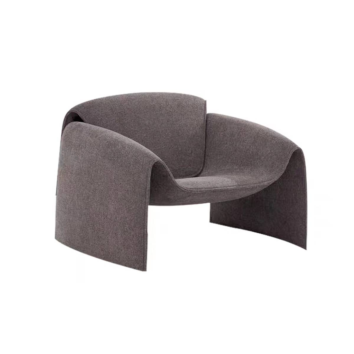 Grey fabric B33 Crab Chair showing curved armrests and back