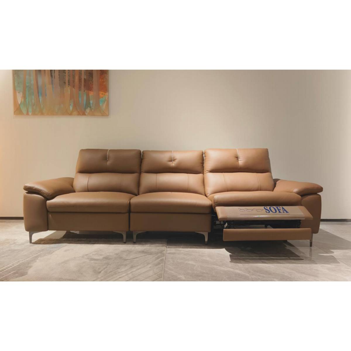 Genuine Leather Straight Recliner Sofa 3-Seater (B04-GN-33)