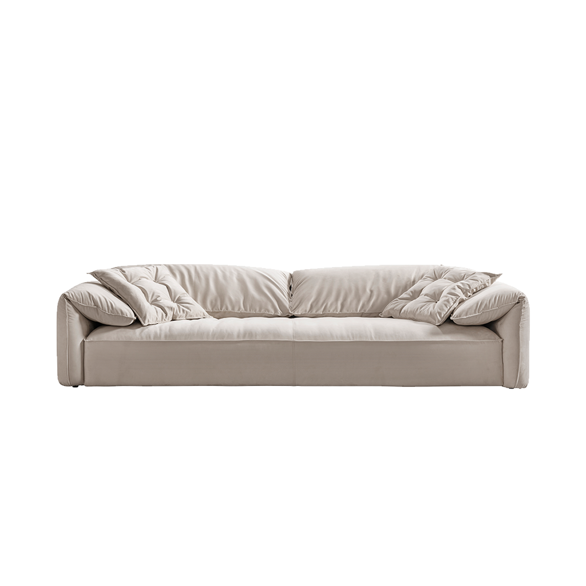 Front view of the sofa isolated on a white background