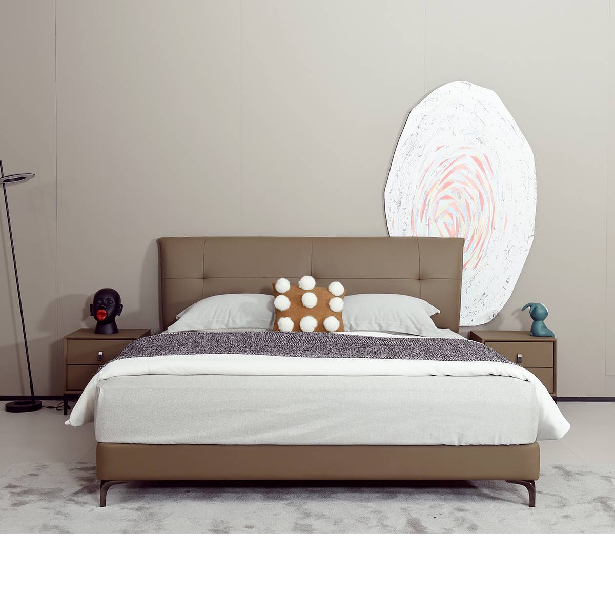 Top-Grain Leather Soft Bed 1.8M (B22-S811)