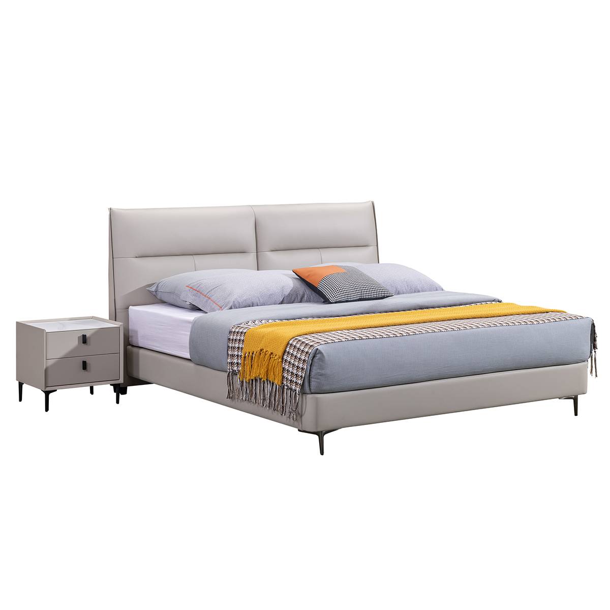 Minimalist Leather Bed (A15-2300)