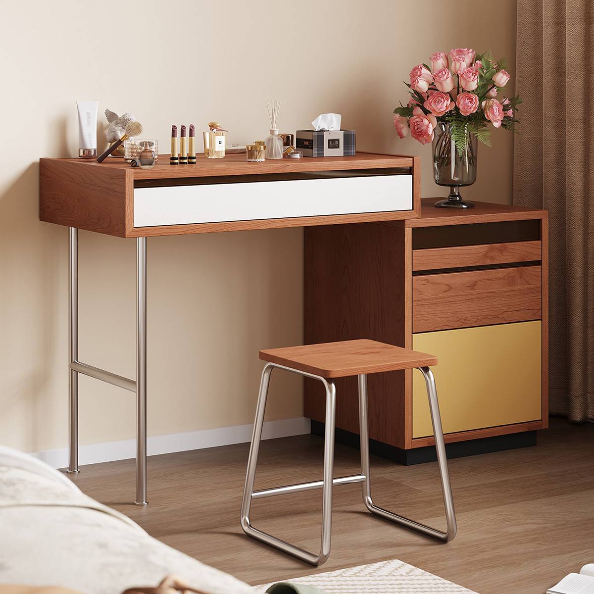 Bauhaus Vanity Table (with Stool) (B80-8812)