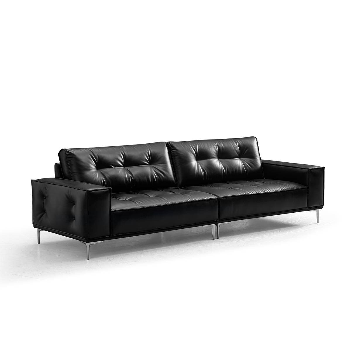 Oil-Waxed Cowhide Split Leather 4-Seater Sofa (B12-2316)