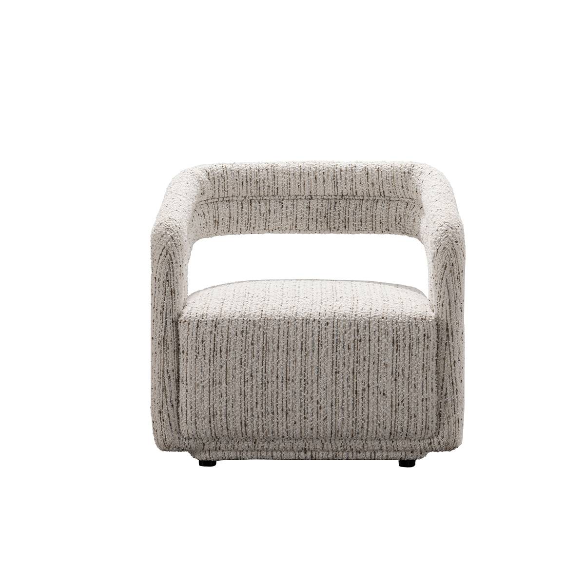 Front view of the textured lounge chair