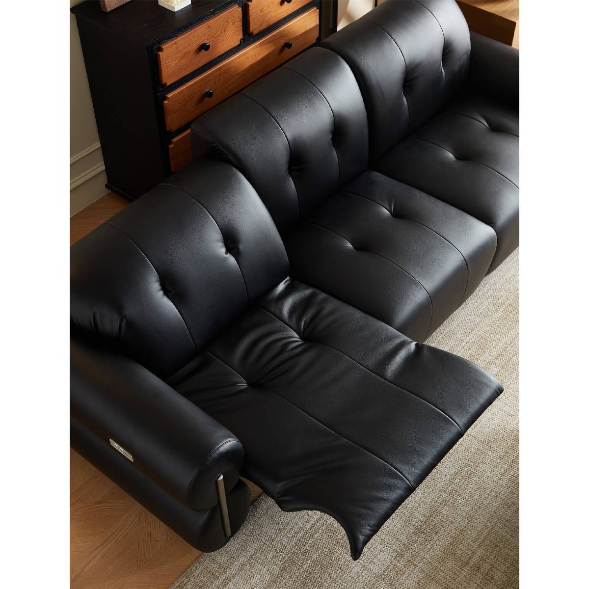Close-up of sofa seat and backrest texture