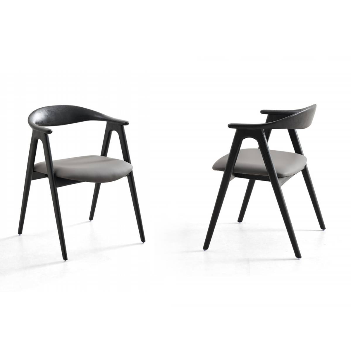 Dining/Study Chair with Armrests and Solid Wood Legs (Z67-A5118)