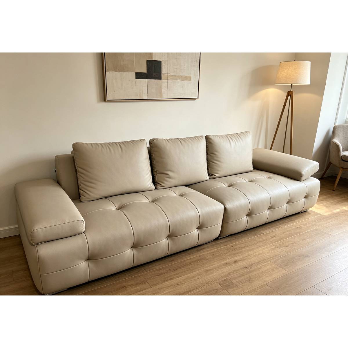Eco-Leather Straight Sofa (Z41-91010)