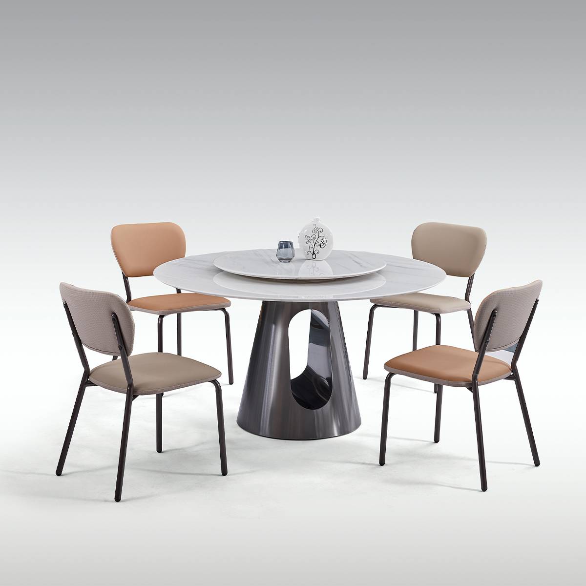 Microcrystalline Stone Round Dining Table (B63-B2353)