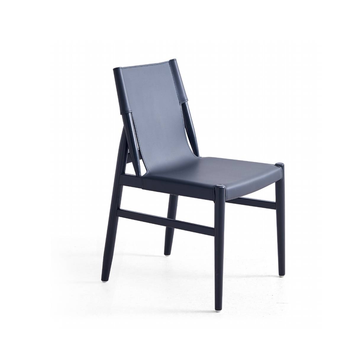 Dining Chair with Solid Wood Legs and Saddle Leather (Z67-A29)