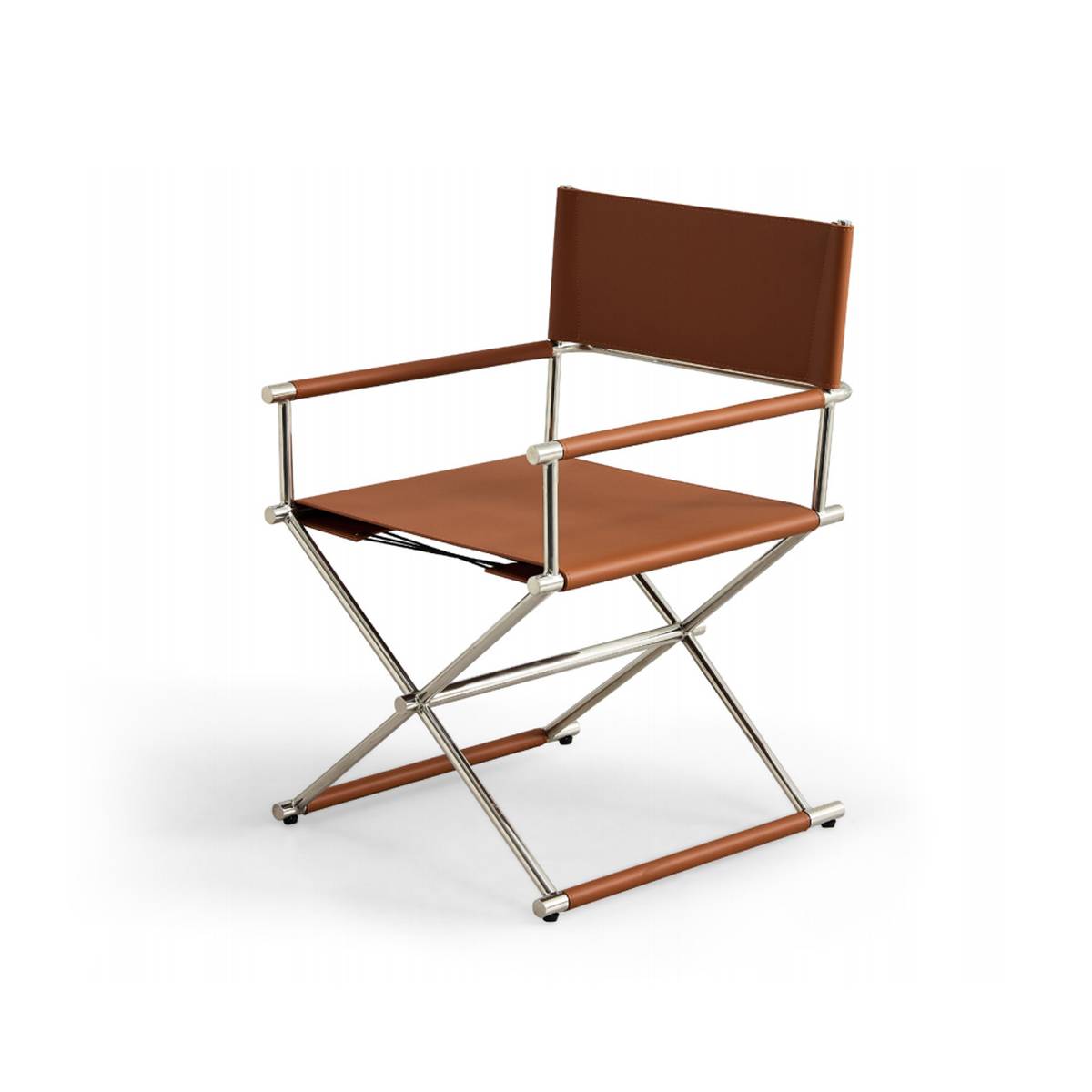 Dining Chair with Armrests in Saddle Leather (Z67-A75)