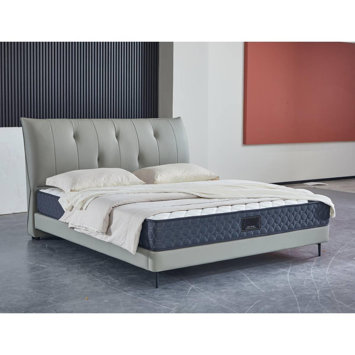 Top-Grain Leather Soft Bed 1.8M (A21-T009)