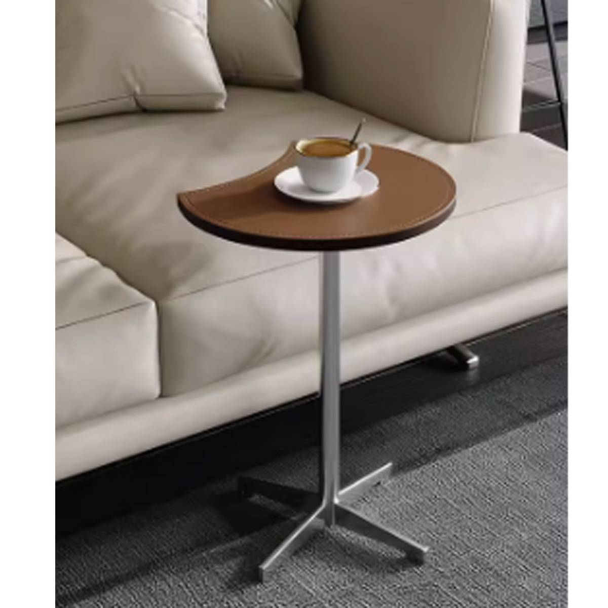 Saddle Leather Side Table (B45-182)
