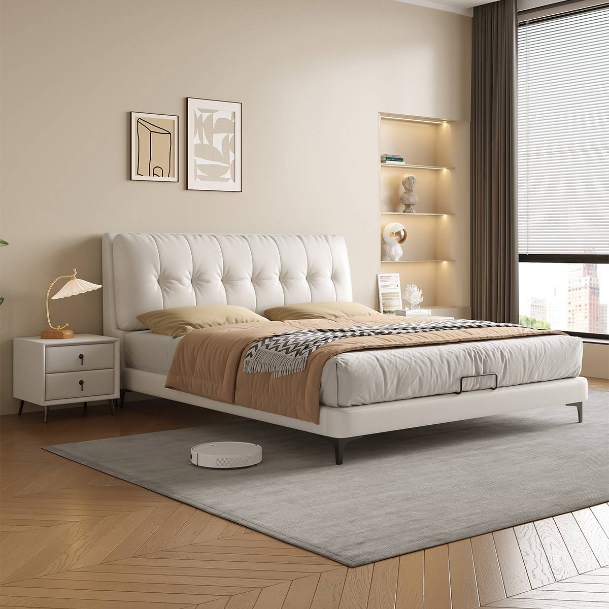 Eco-Leather Upholstered Bed (A72-9531)