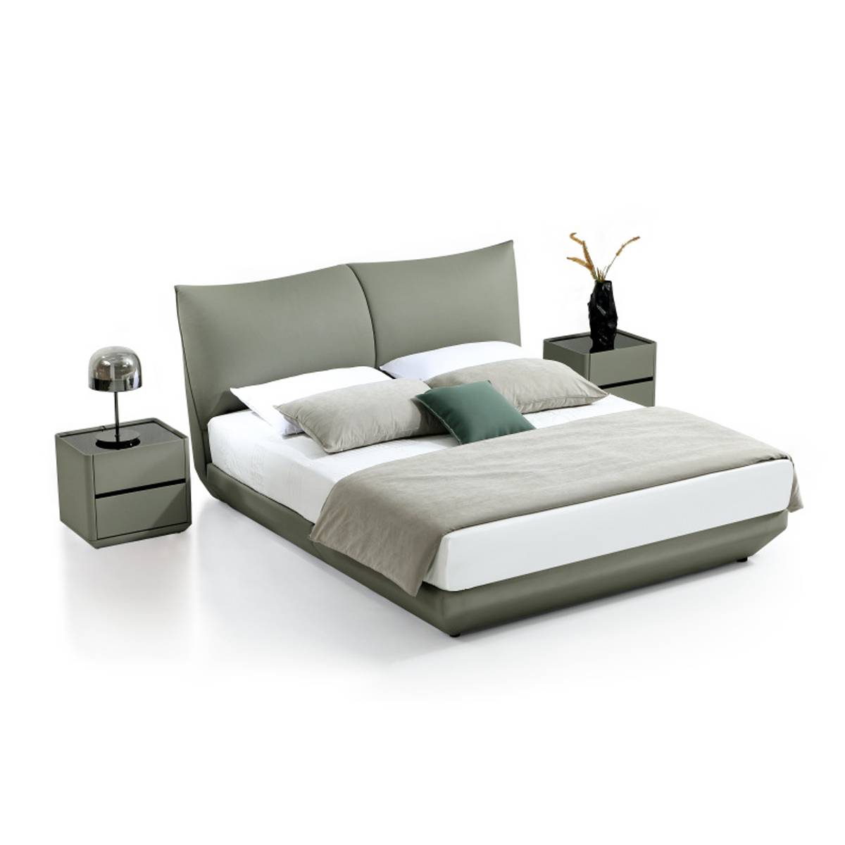 Genuine Leather Soft Bed (B17-2368B)