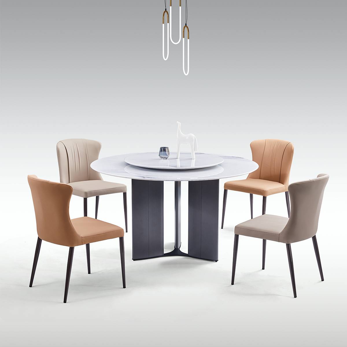 Marble Round Dining Table (B63-B2347)