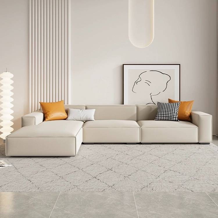 Close-up of the sofa leg and base structure